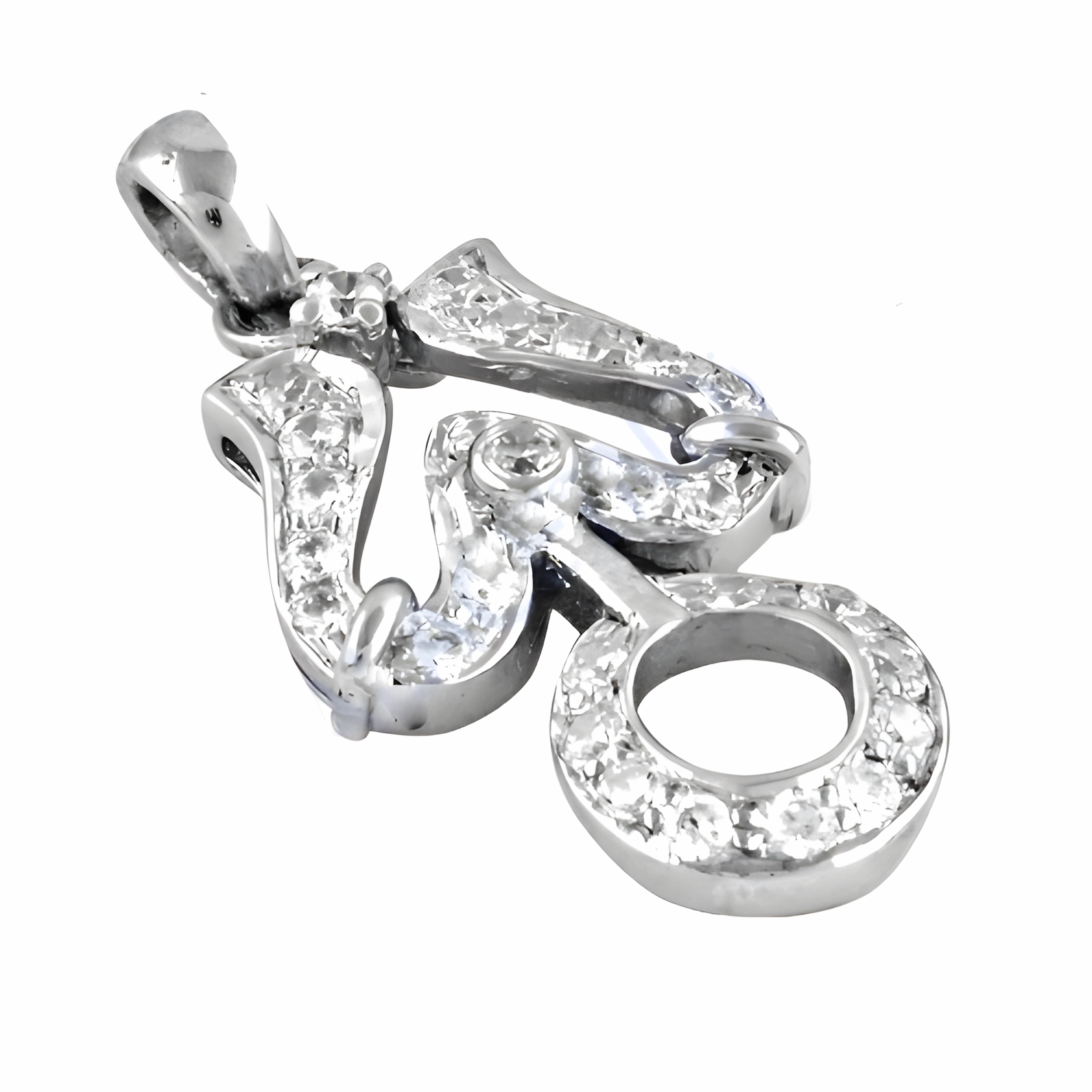 Perfect Present Elegant Sterling Silver Pendant with Stylish Cubic Zirconia Gemstone