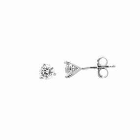 Graceful Feature 0.50cttw Round Diamonds in Three Prong Martini Earrings