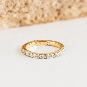 Diamond Eternity Ring 14k Gold - Illaria Timeless Texture