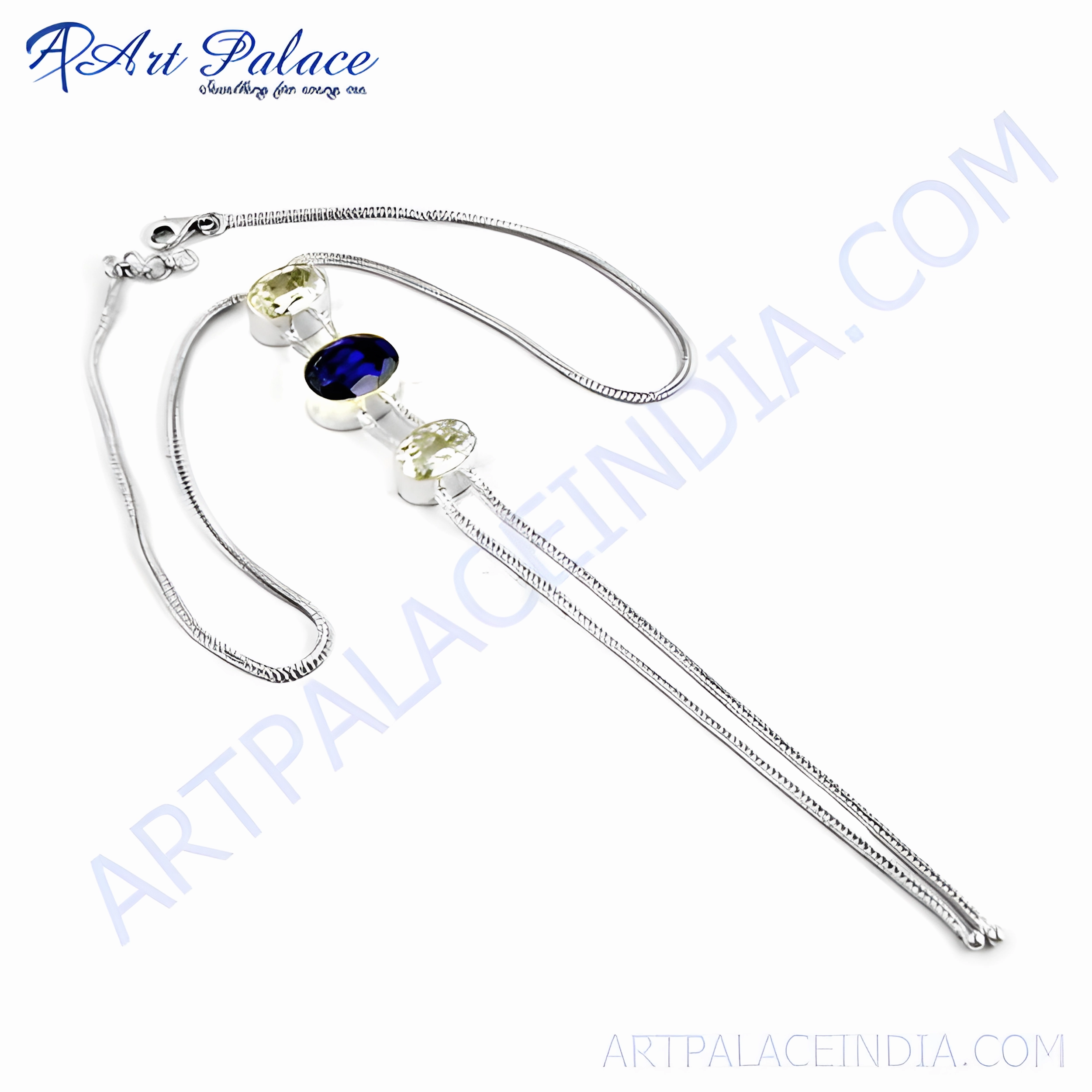 Latest Ink Zirconia Cubic Zirconia Gemstone Silver Necklace - Shop Now Fair Trade Adornment