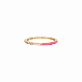 ENAMEL PINK RING Finished Goods Size Flexible