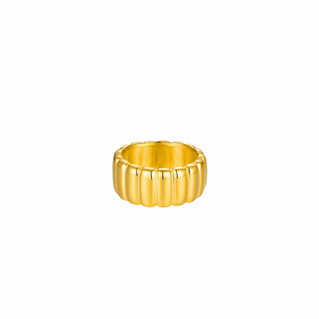 Minimal Form Essential Gold Band Ring | Sleek Everyday Stackable