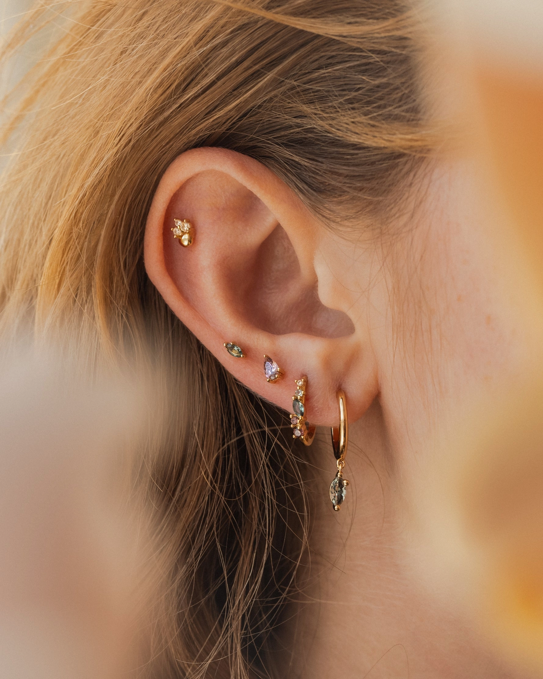 Everbloom Earring Set Unique Appearance Pearlescent Embellishment