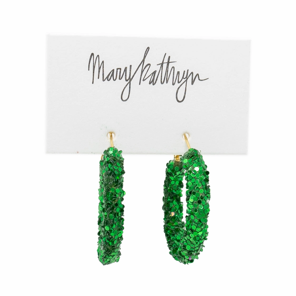 Vintage Accent Premium Accent Evergreen Glitter Hoops