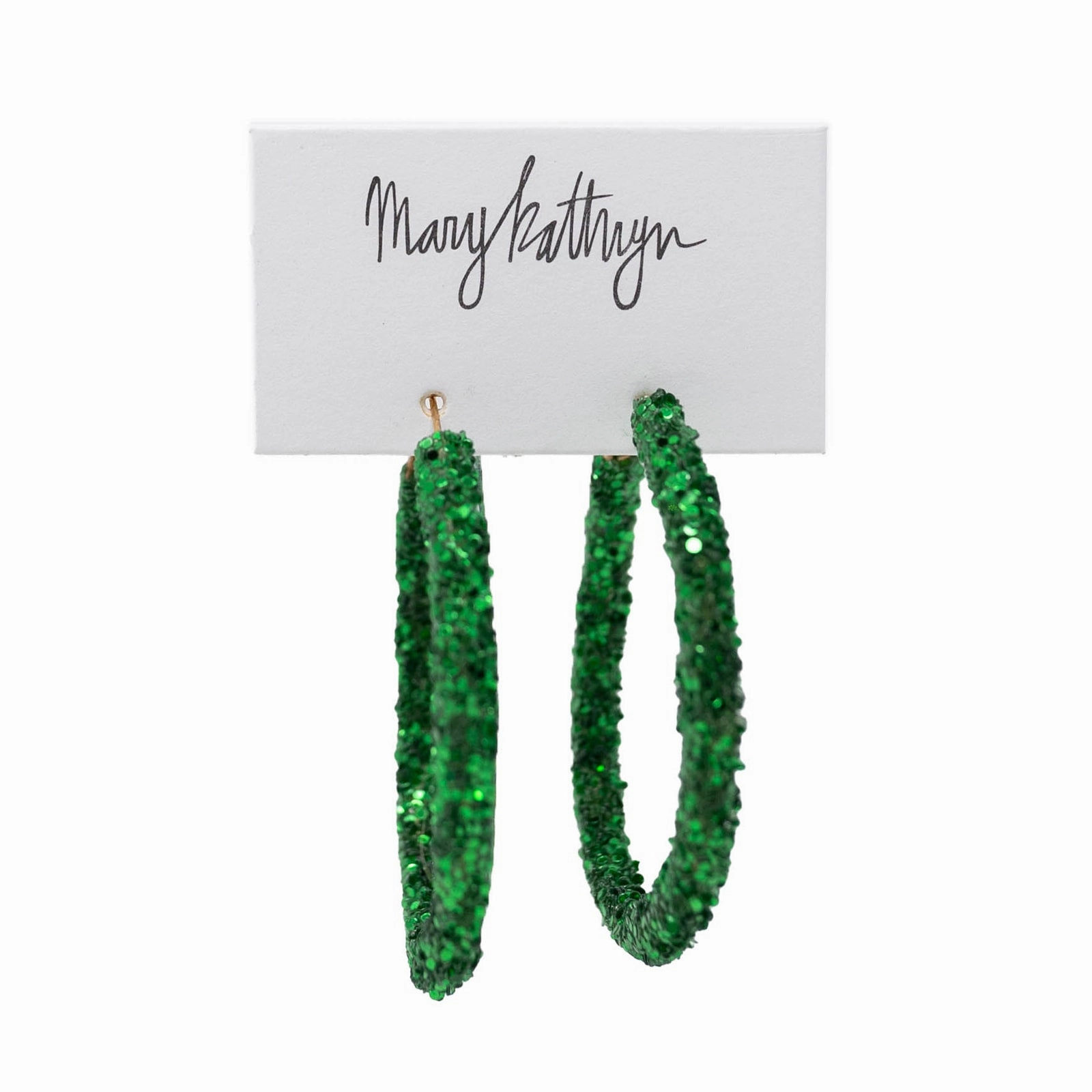 Allure Form Evergreen Glitter Hoops