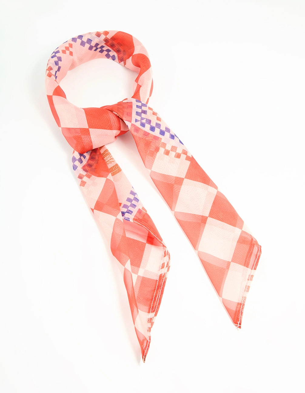 Sweet Detail Red Fabric Vacation Print carf