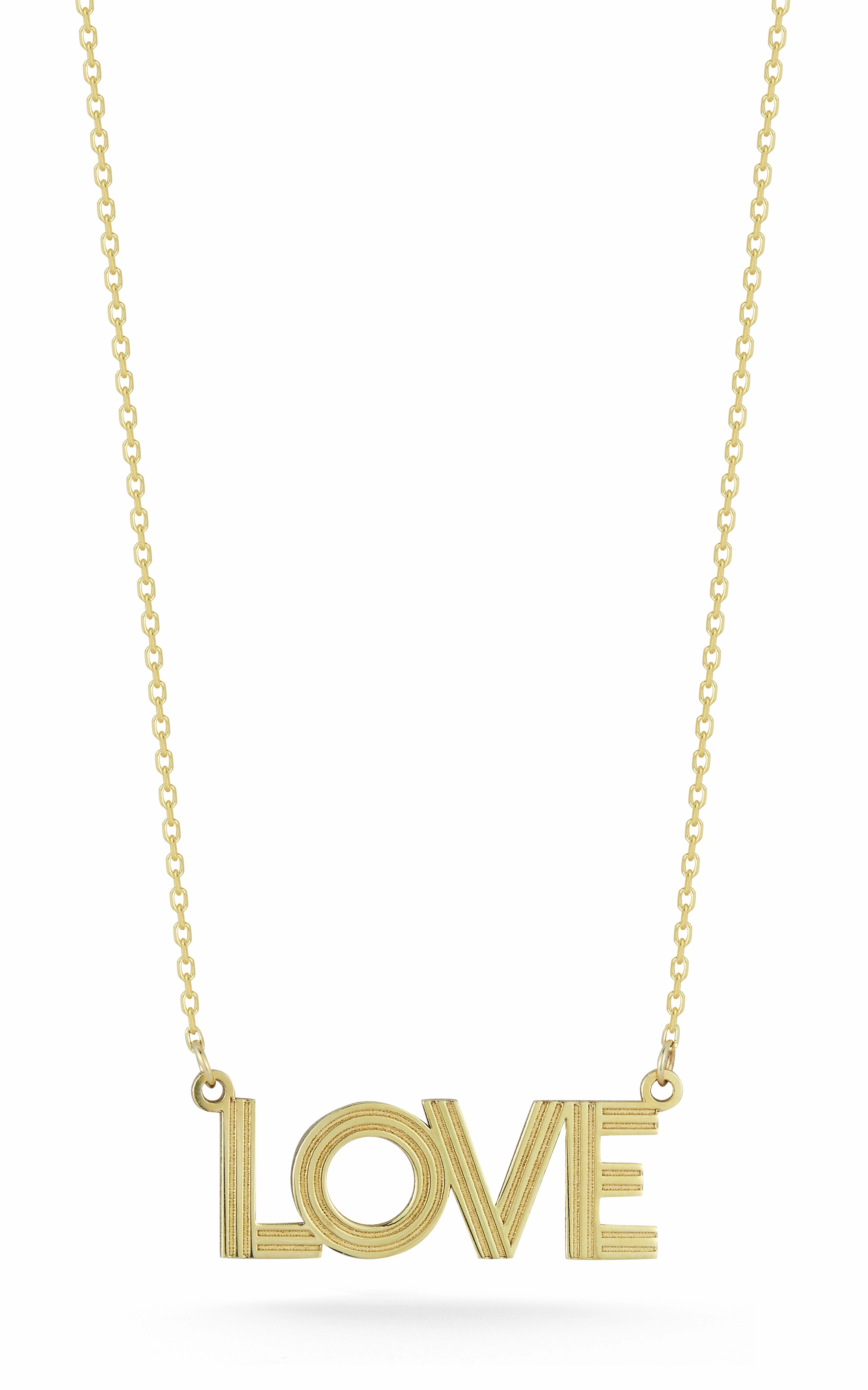 Glam Light Elegant Line Vintage LOVE Necklace