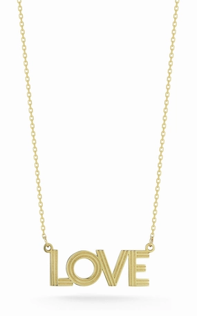 Glam Light Elegant Line Vintage LOVE Necklace