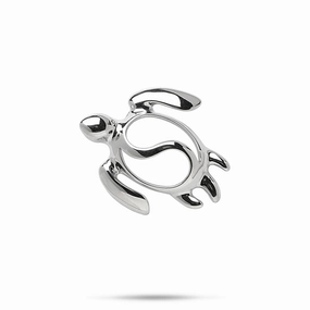 Friendship Gift Honu Yin Yang Pendant in Sterling Silver - 21mm