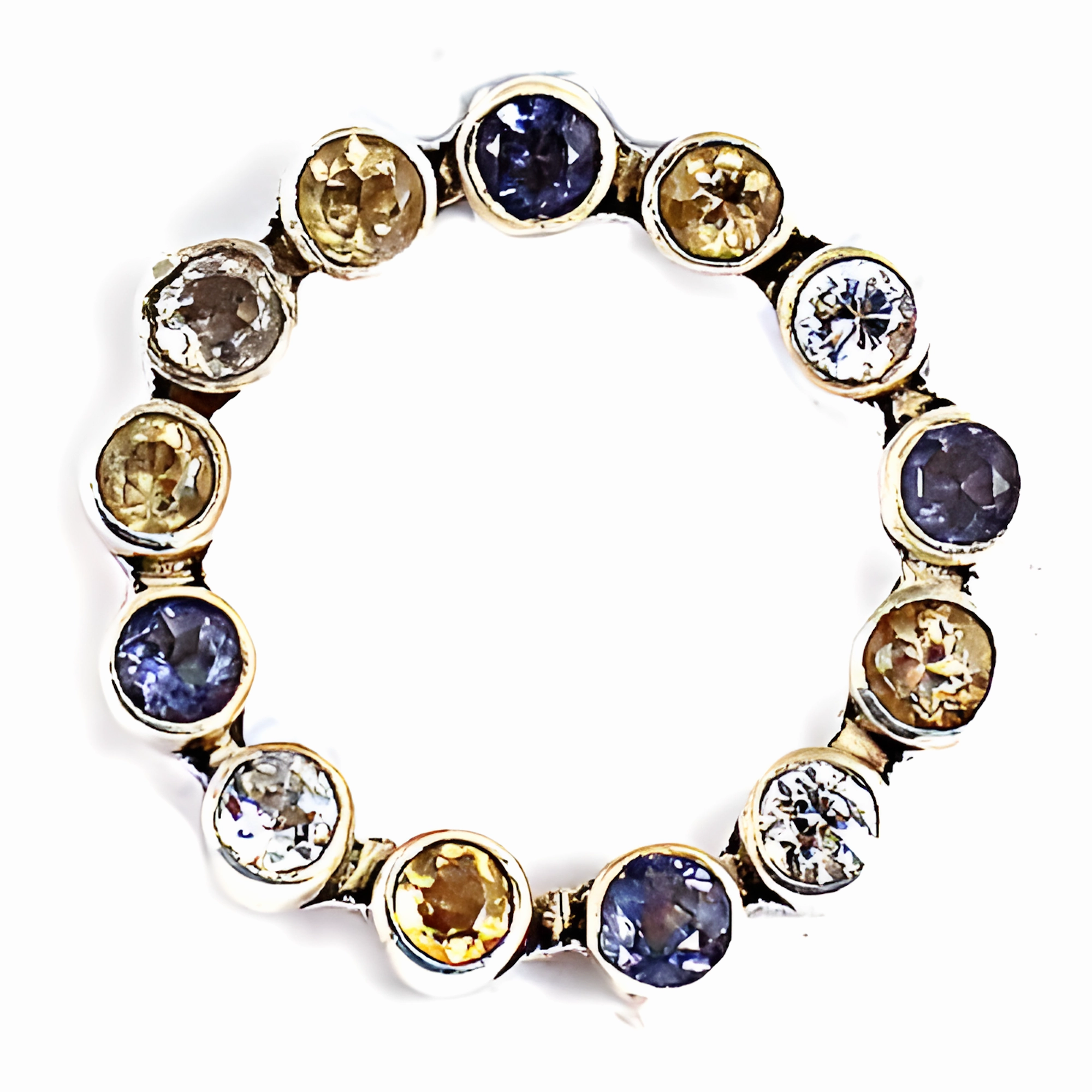 Bold Accessory For Empowerment Handmade 925 Silver Pendant with Amethyst, Citrine, and Cubic Zirconia - Solid Gemstone Jewelry