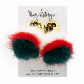 Deck the Halls Puff Earrings Casual Design Stylish Pop