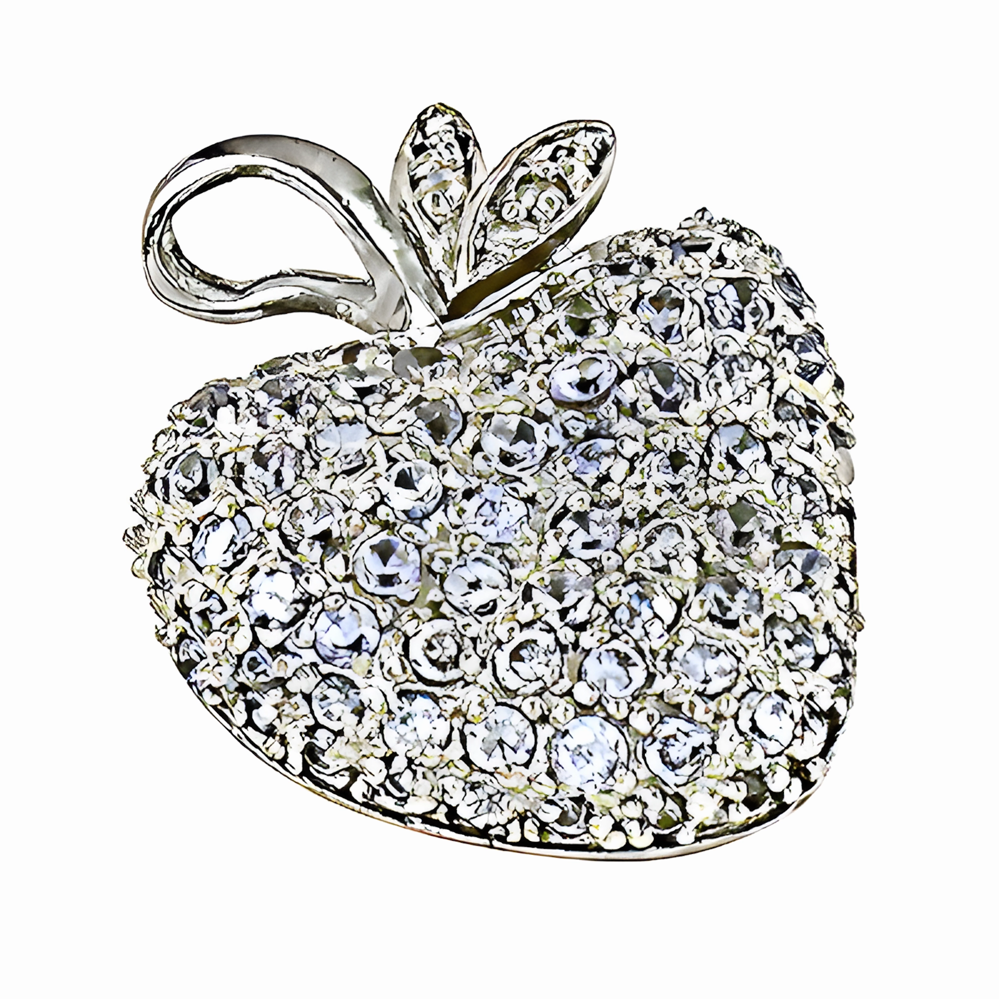 Cherry Style Gemstone Silver Pendant with Cubic Zirconia - Elegant Jewelry International Jewelry Ideal gift