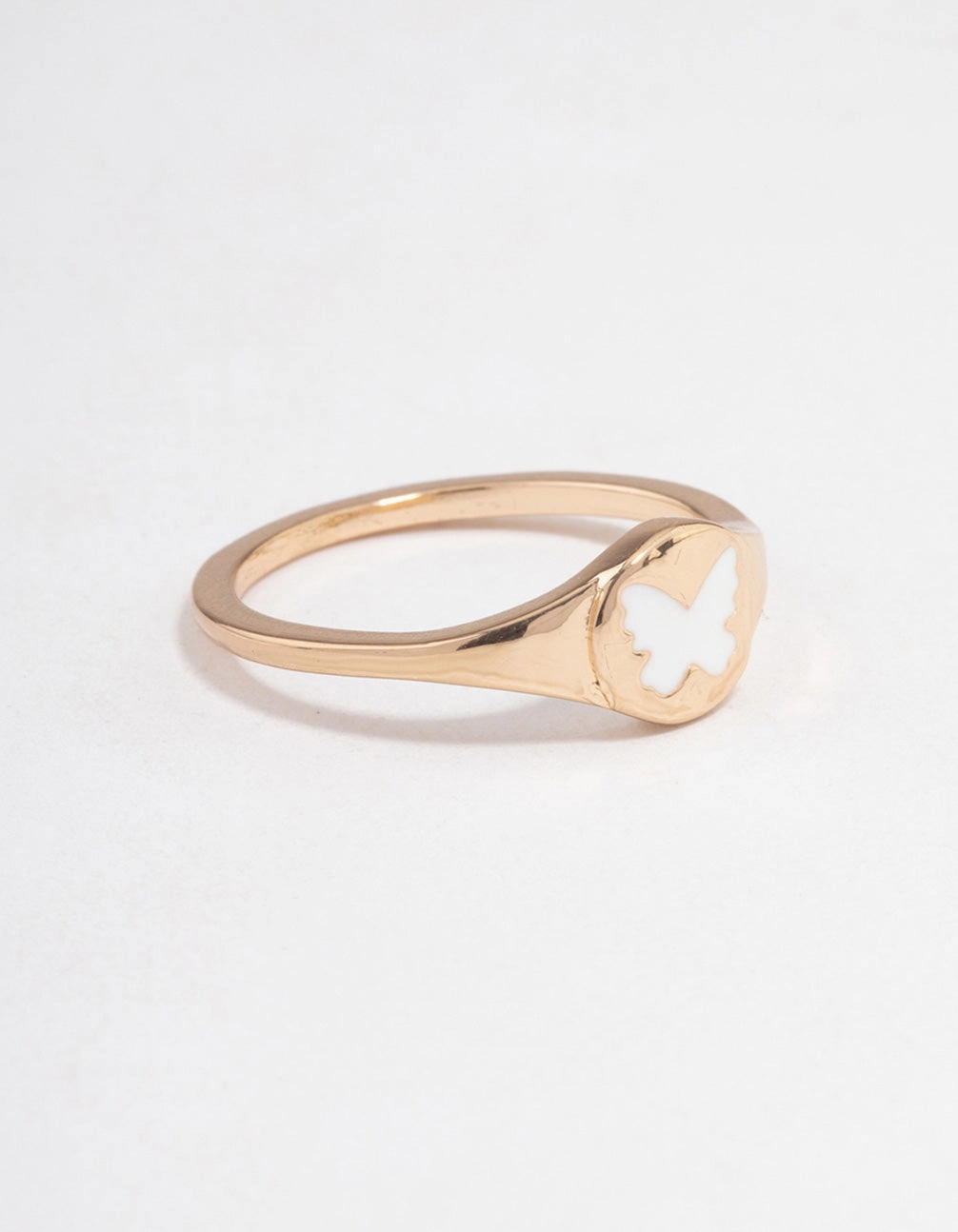 Refined Finish Seasonal Favorite Gold Butterfly Signet Ring