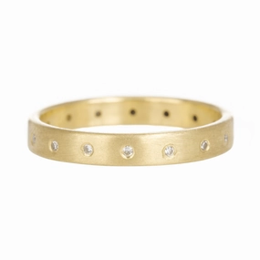 Timeless Wedding Band - 18ky Gold, 18kpw Gold   VS Diamonds Trendy Gift Elegant Spark
