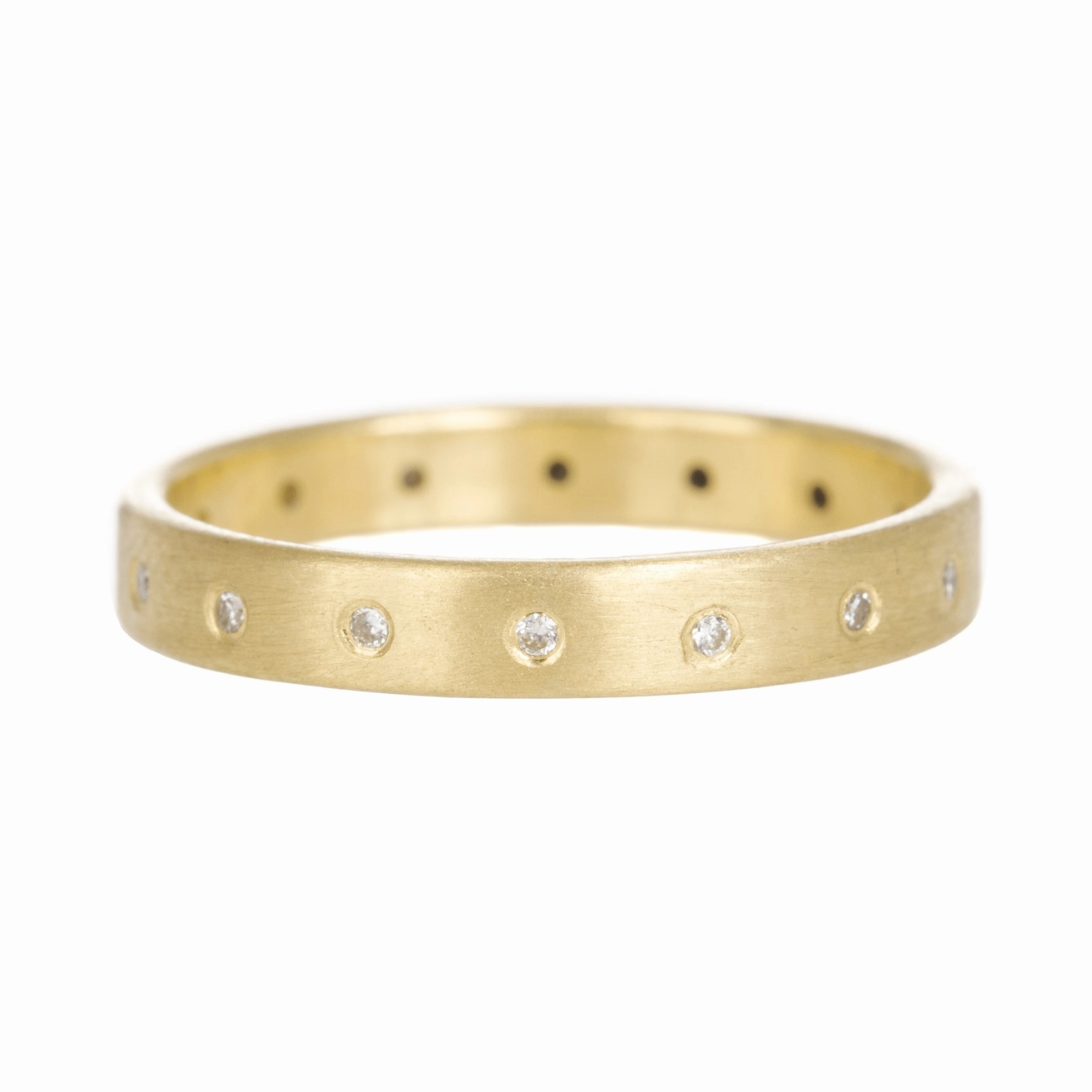 Timeless Wedding Band - 18ky Gold, 18kpw Gold   VS Diamonds Trendy Gift Elegant Spark