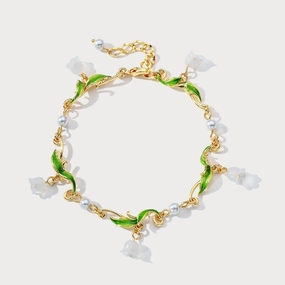 Petite Glam Lily of the Valley Charm Bracelet