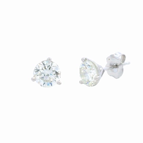 1.61cttw Round Diamonds in Three Prong Martini Earrings Gorgeous Decor Artistic Accessory