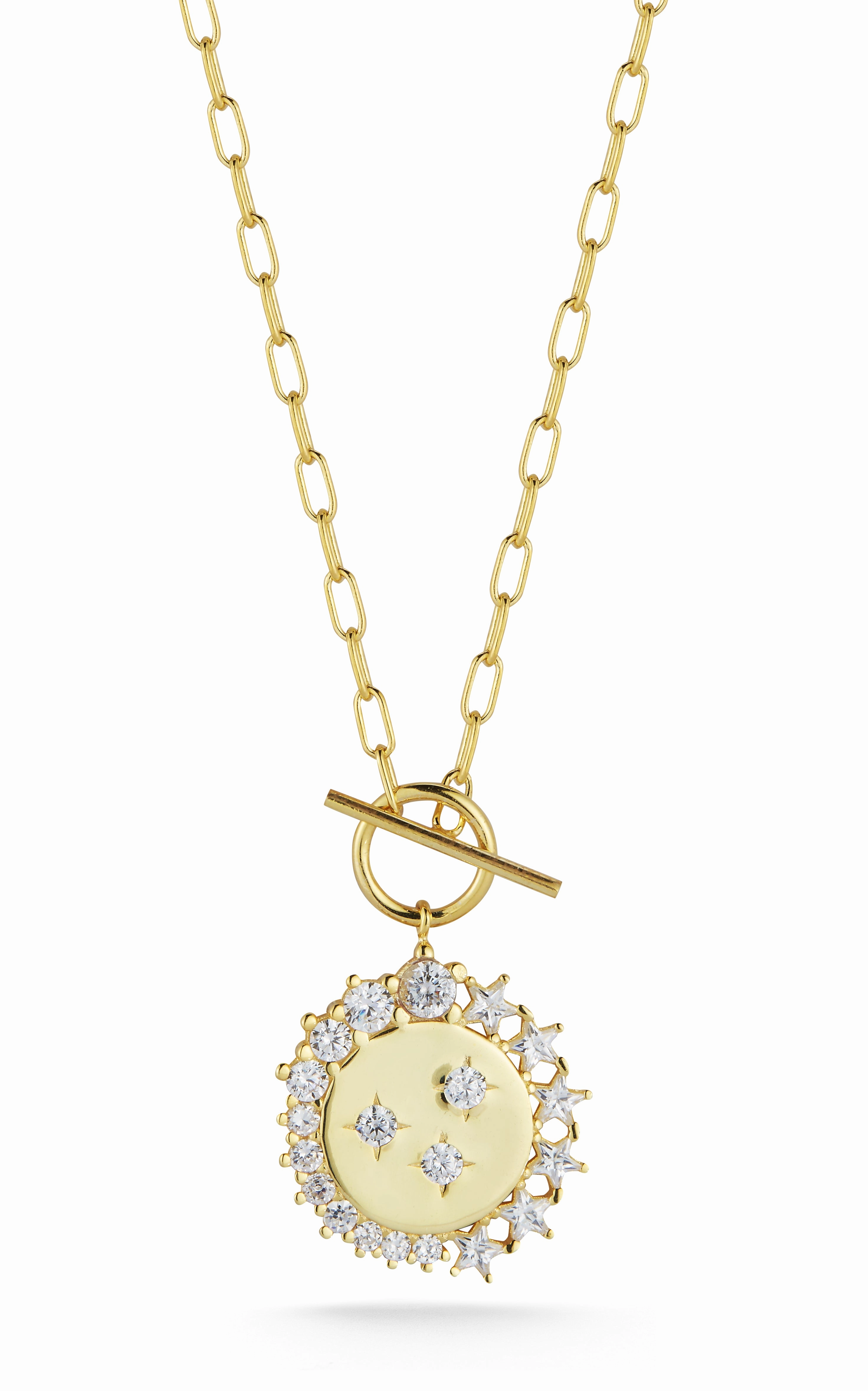 Star Medallion Necklace Soft Reflection