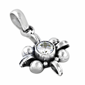 Stunning 925 Silver Pendant with Cubic Zirconia Gemstone - Elegant Jewelry Conscious Piece Artistic Edge