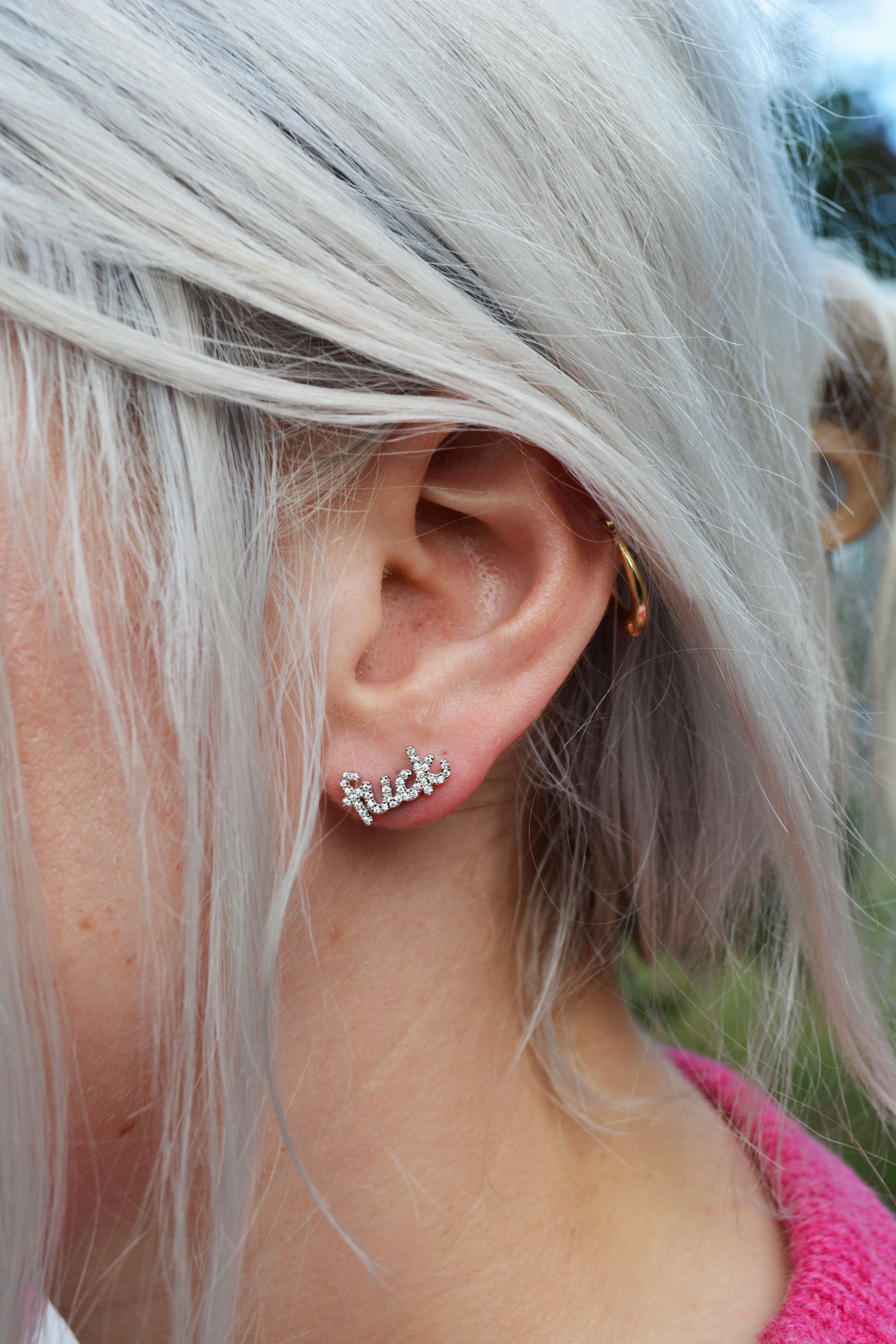 F*** Rhinestone Studs Timeless Shape