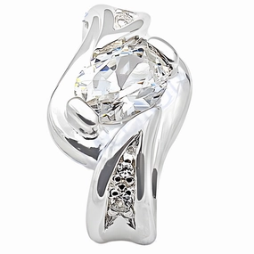 Urban Teen Famous Design Single Cubic Zirconia Silver Pendant Jewelry - Shop Now