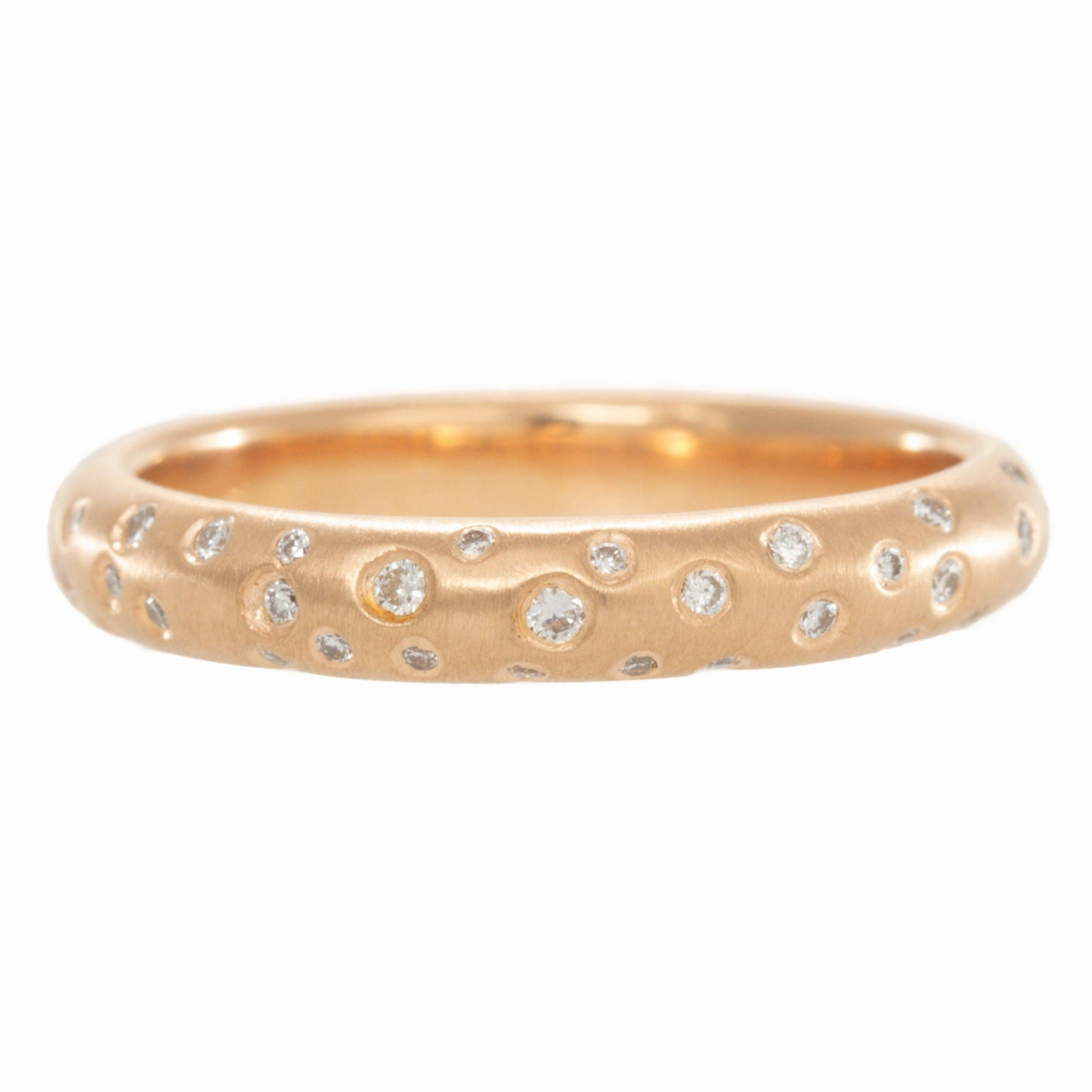 Festive Set Timeless Accessory Half Round Band With Scattered Diamonds - 18k/20k Gold, Oxidized Silver   VS Diamonds