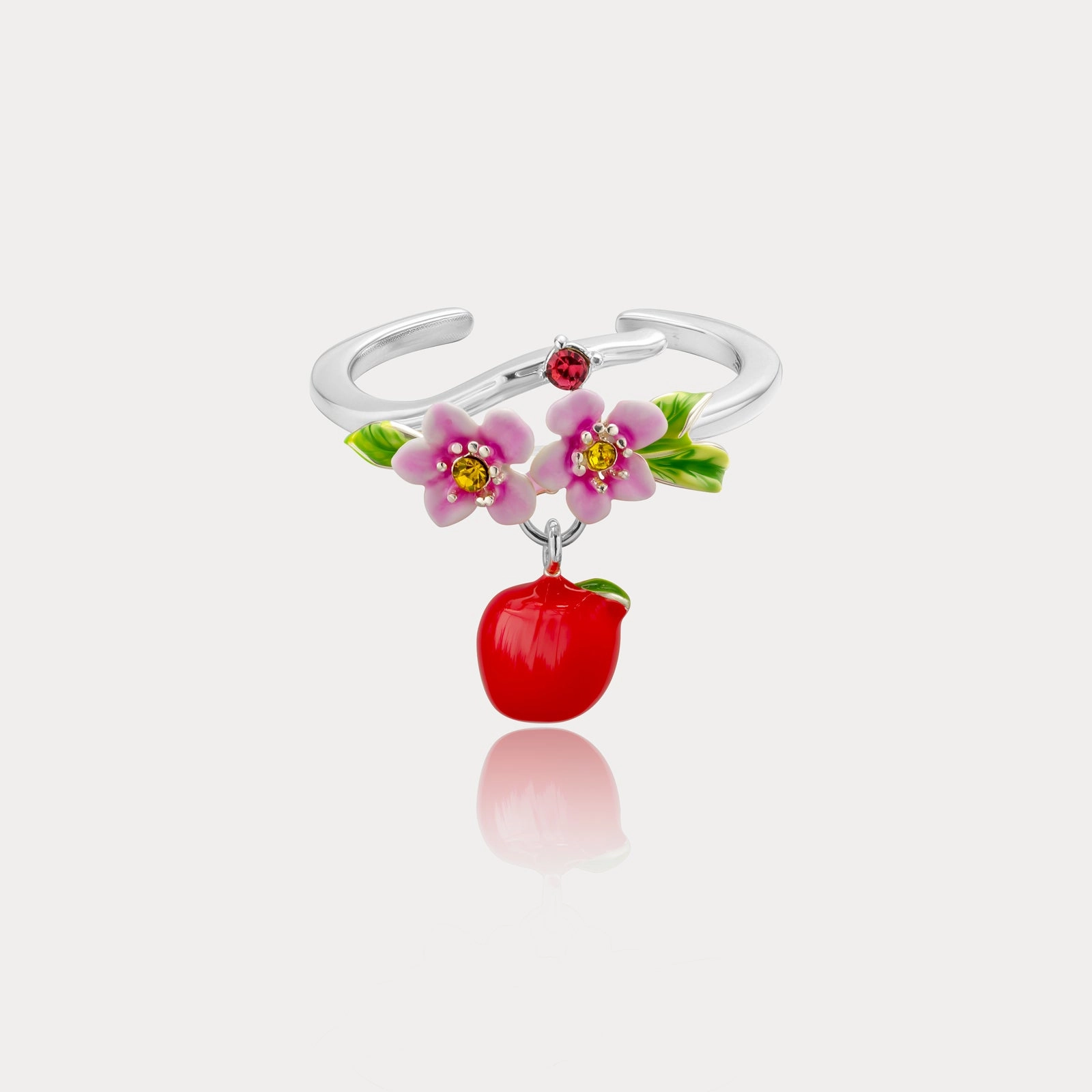 Silver Apple Ring Modern pieces Bold Edge