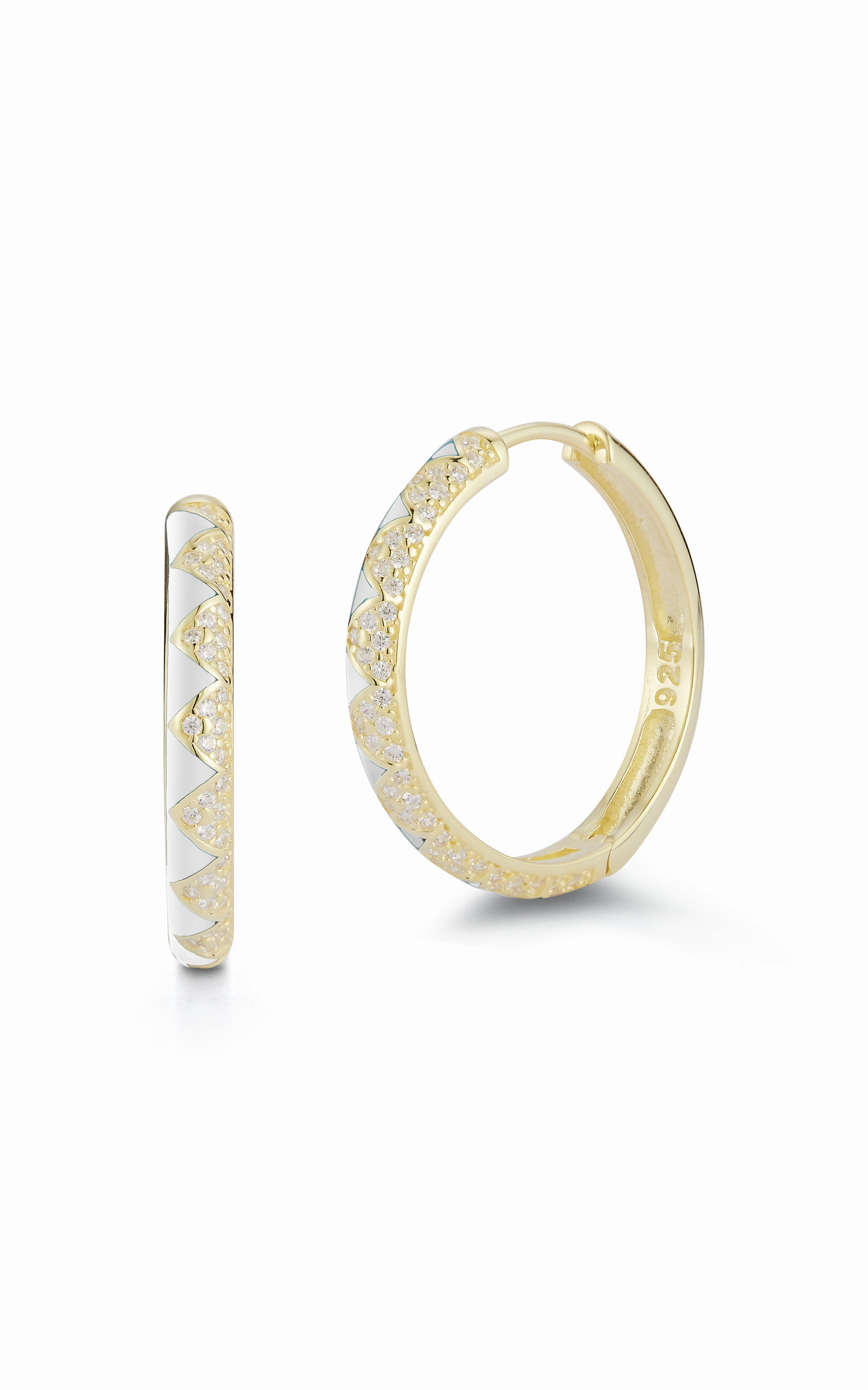 Zig Zag Statement Hoop Earring Stylish Vibe