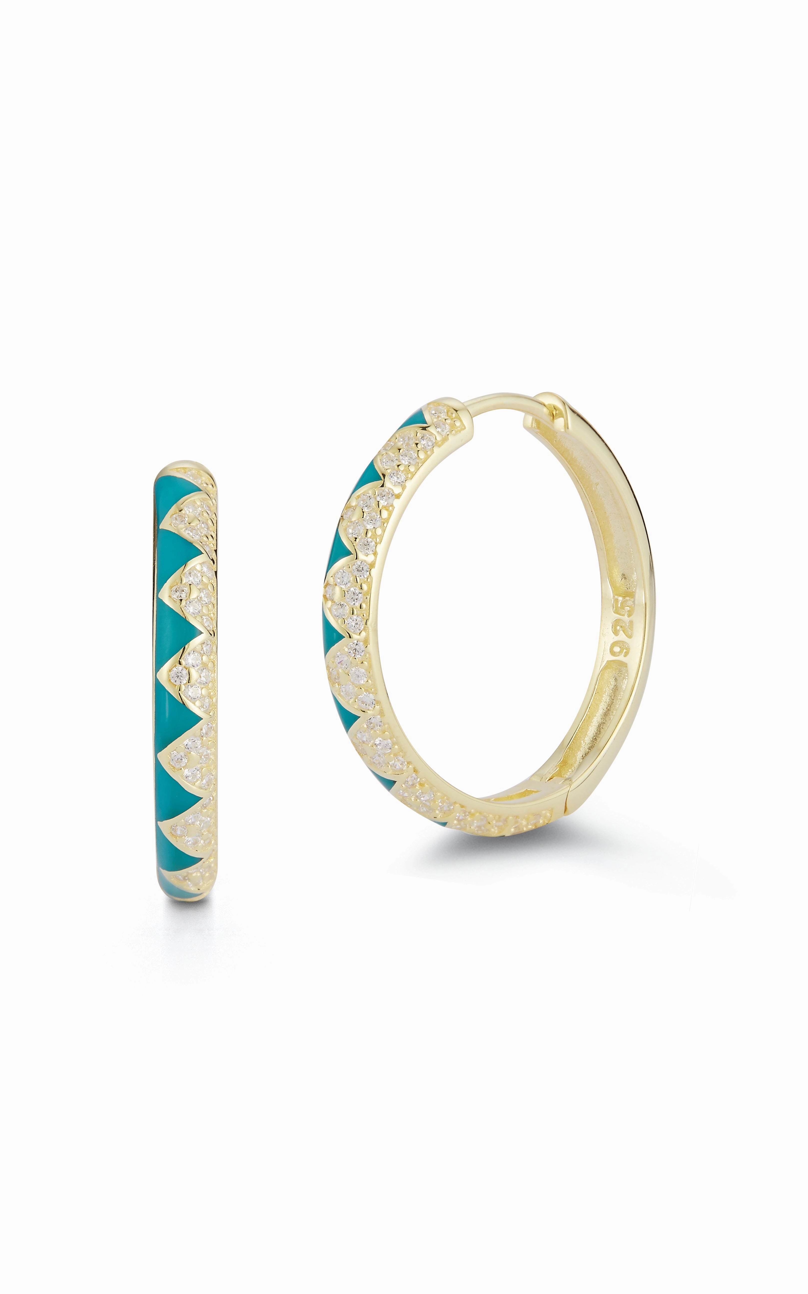 Zig Zag Statement Hoop Earring Charming Gifts