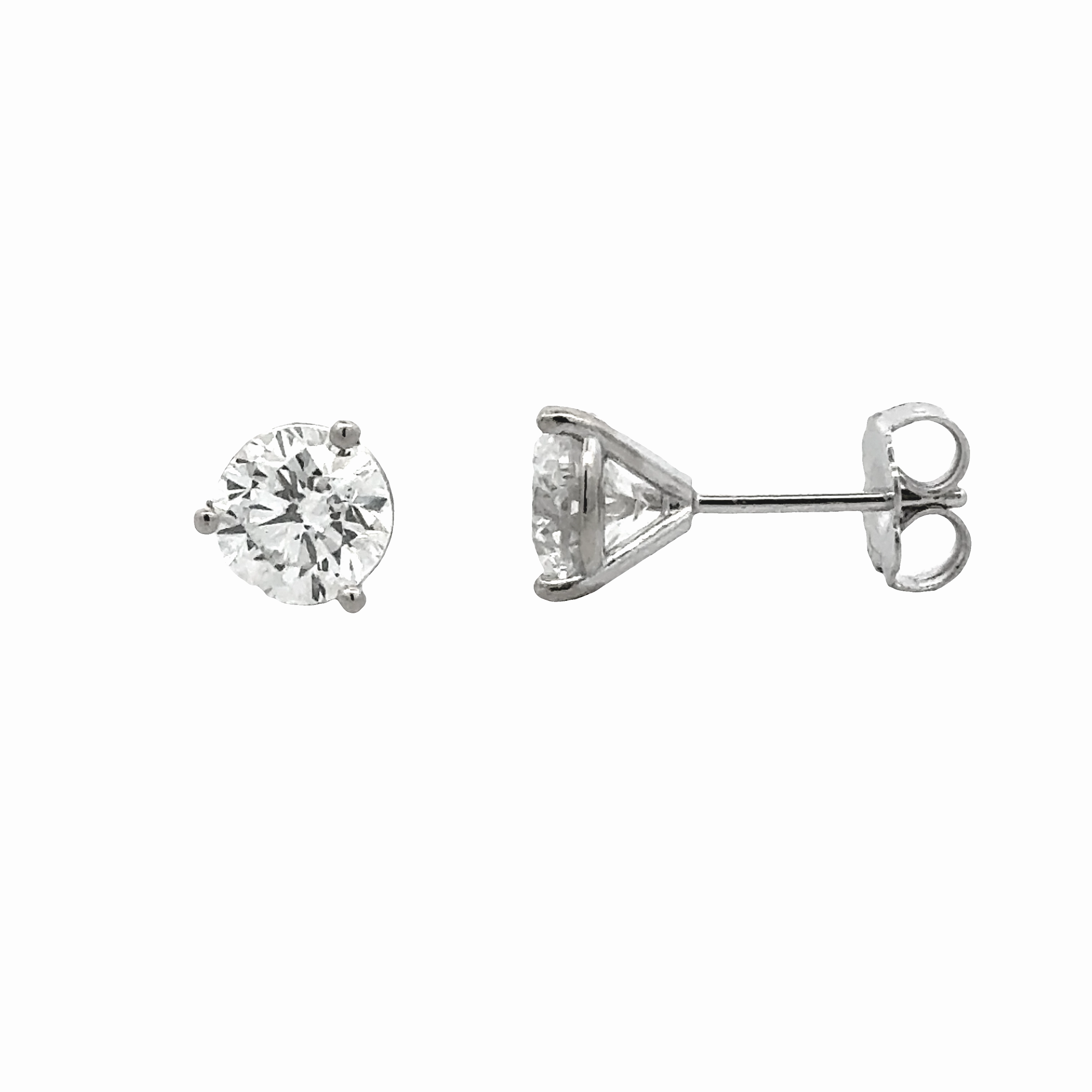 Simple Creation 2cttw Round Diamond in Three Prong Martini Earrings