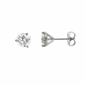 Simple Creation 2cttw Round Diamond in Three Prong Martini Earrings