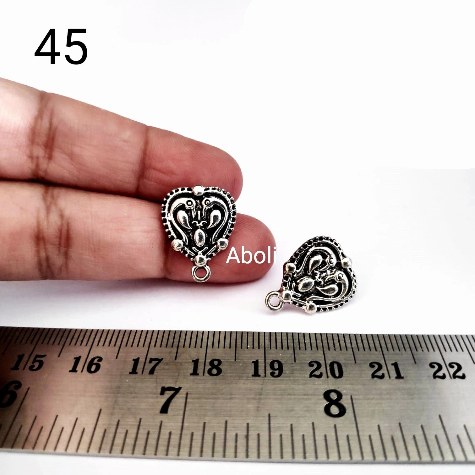 Silver earrings stud components metal earrings findings ESS45 Daytime Item Casual Adornment