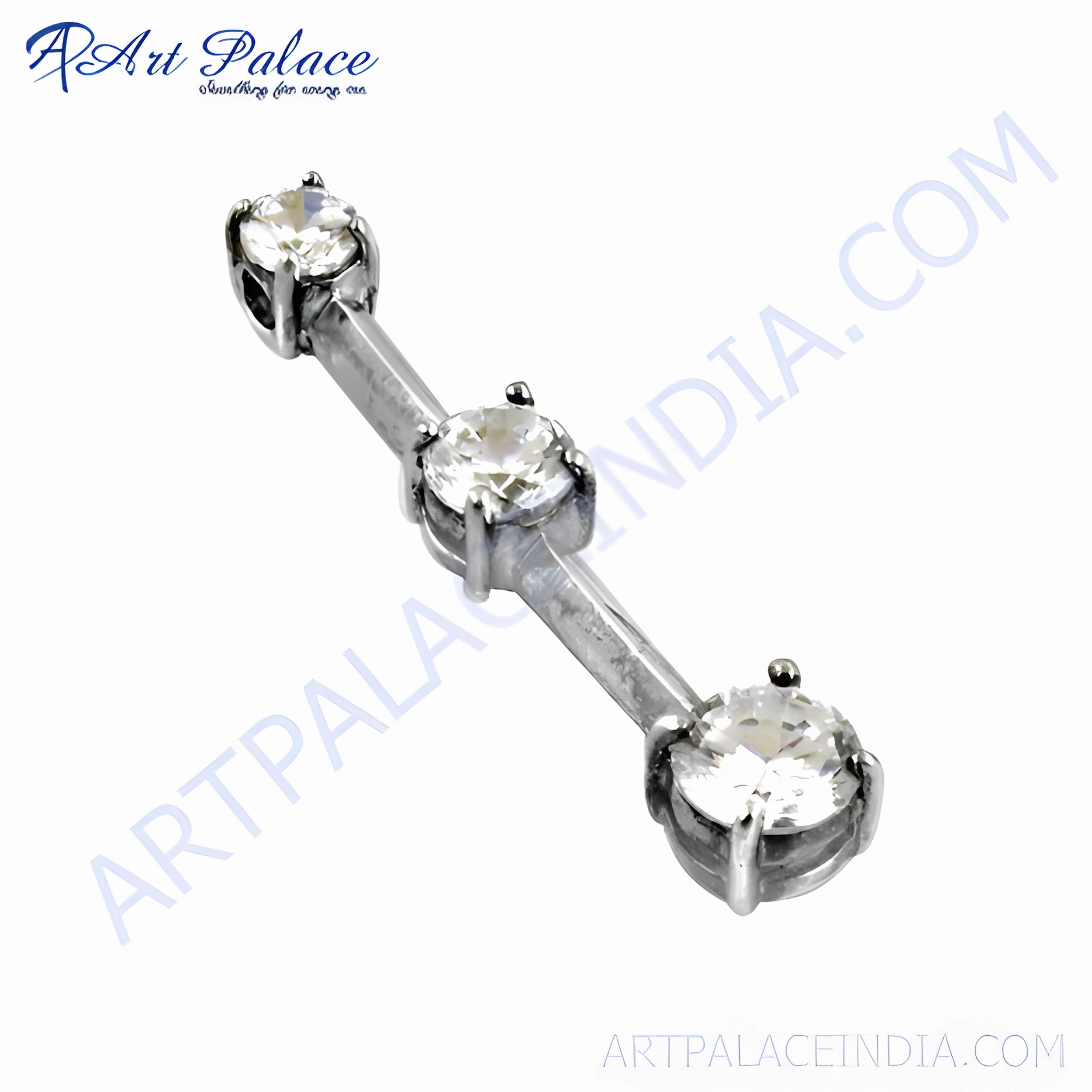 Stunning Cubic Zirconia Silver Pendant - Gemstone Jewelry Collection Affordable Gift Retro Gift