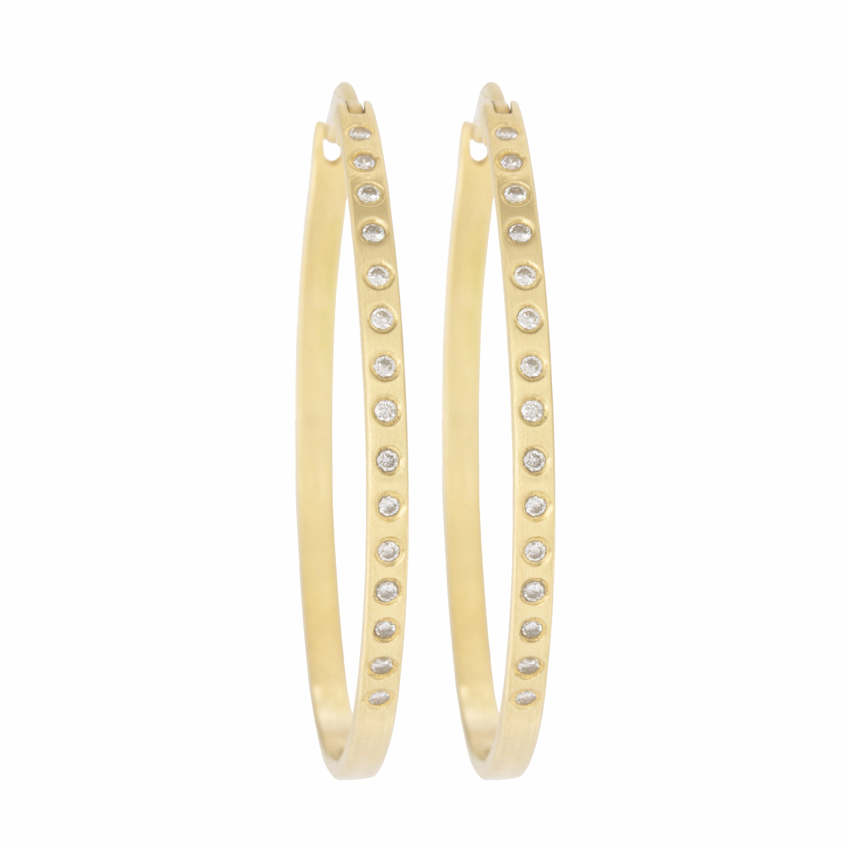 Fav Gold Hoops - 18ky Gold   VS Diamonds Evening Set