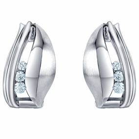 Sterling Silver Waves Huggie Hoop Earrings Opulent Ornament Daytime Adornment