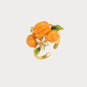 Golden Plum Blossom Ring Chic Detail Statement Glow