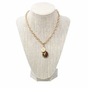 Double Royalty Coin Necklace Inspired Feature Layered Combo