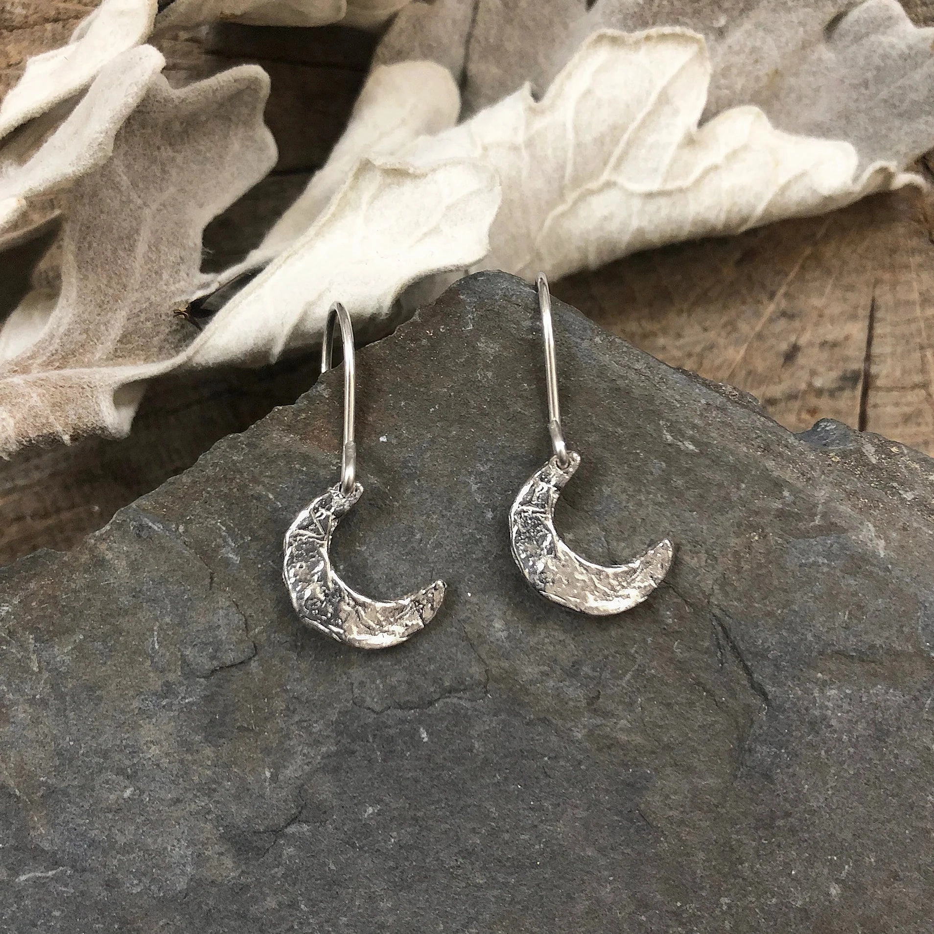 Crescent Moon Celestial Earrings - Silver Refined Charm Radiant Glam