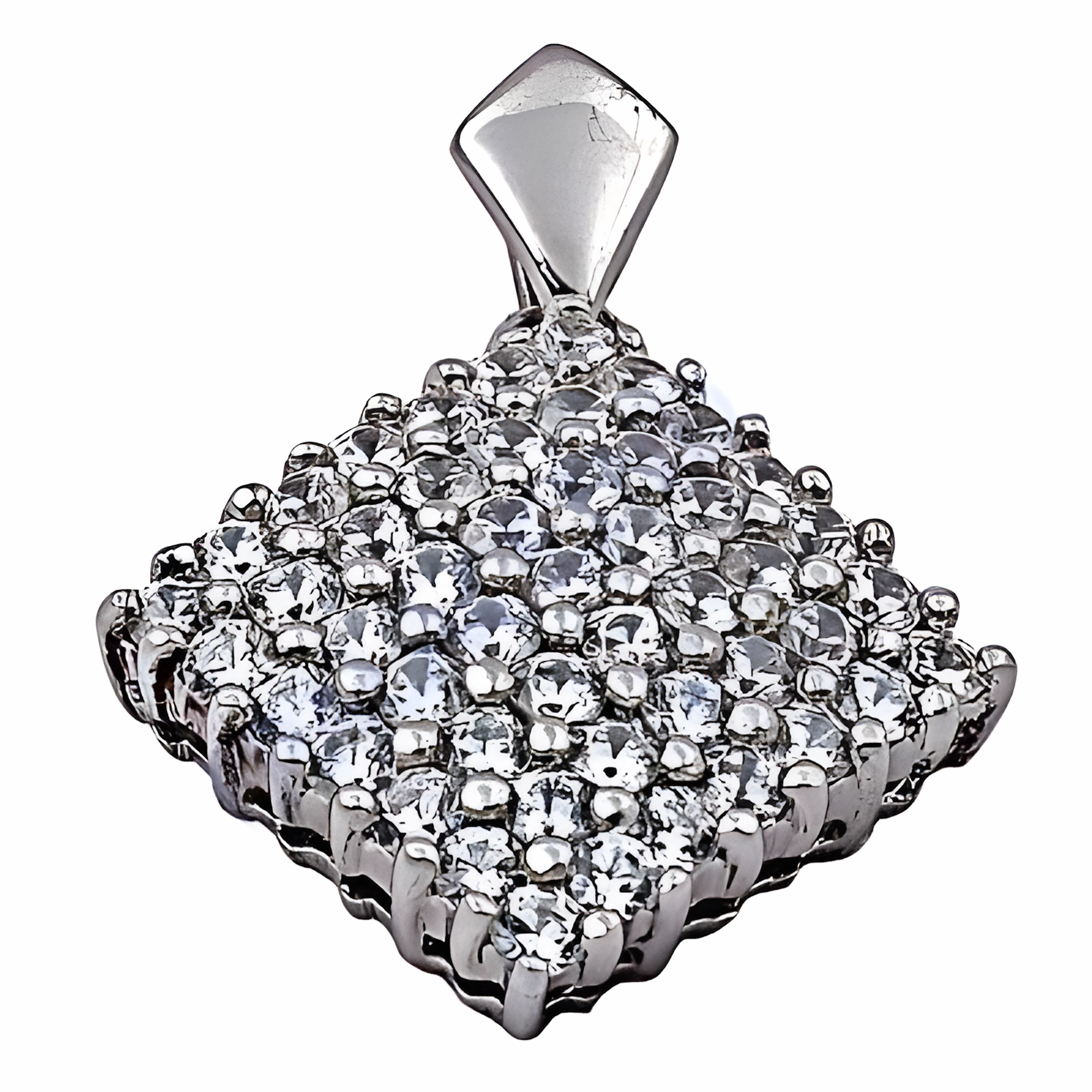 Stylish Youth Elegant Present Stunning Round Cubic Zirconia Silver Pendant - Elegant CZ Jewelry