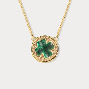 Casual Elegance Four-leaf Clover Coin Necklace