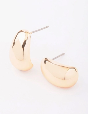Gold Bubble Huggie Earrings Distinctive Accent