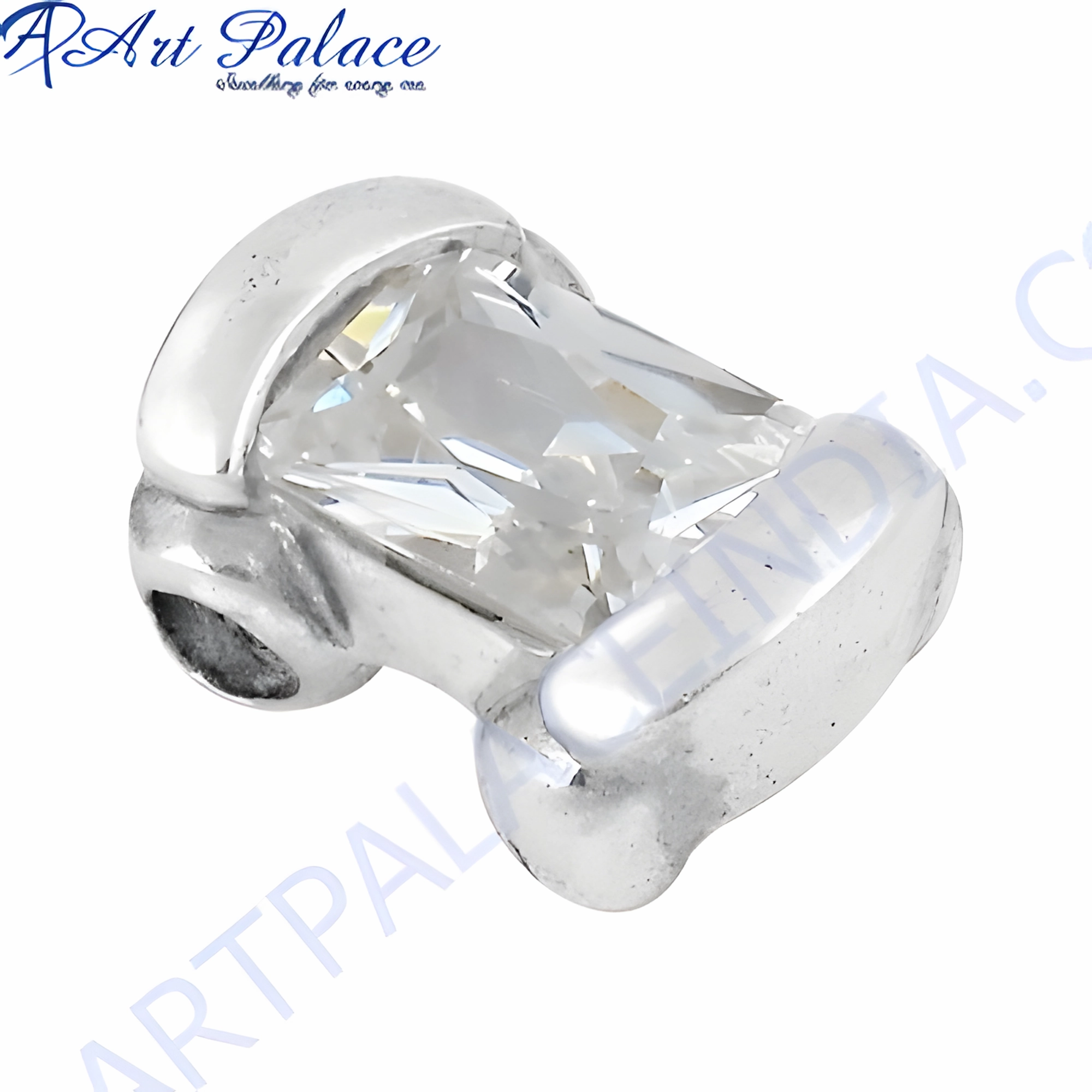 Elegant 925 Silver Pendant with Classic Cubic Zirconia Gemstone Everyday Carry Jewelry