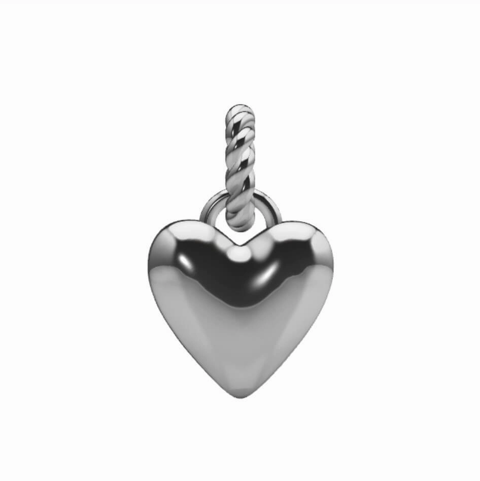 Full Heart Charm Lightweight Piece Modern Event