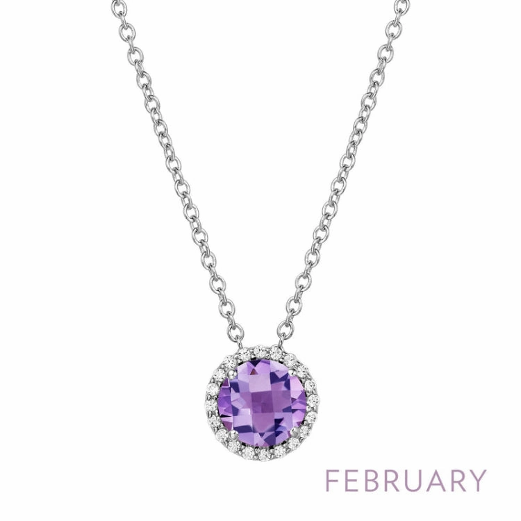 February Birthstone Necklace youth trend Fashion Kid