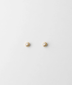 Gaia White Sapphire Solitaire Studs Graceful Style