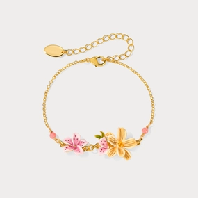 Modern Accent Wedding Ready Garden Flower Bracelet