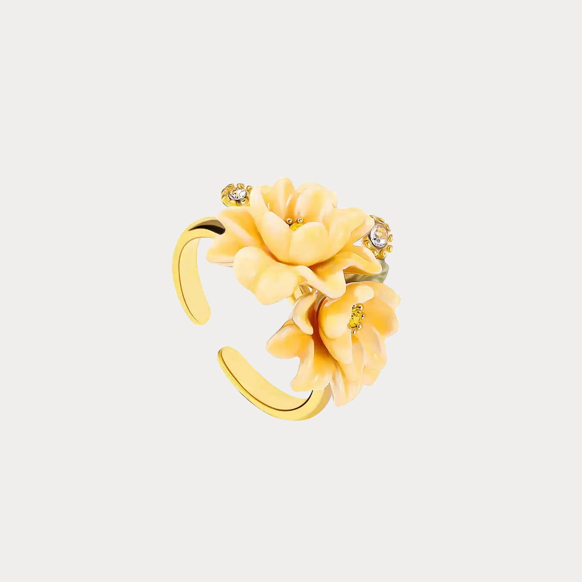 Gardenia Flower Ring Artful Detail