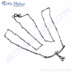 Elegant Piece Amazing Jewelry Elegant Party Wear Cubic Zirconia Gemstone Silver Necklace