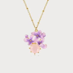 Alluring Accent Refined Elegance Early Lilac Pink Crystal Necklace