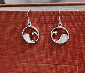 Evening Accessories Great Wave Earring With Mother Of Pearl and Sterling